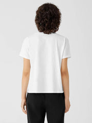 Eileen Fisher Tops & Tees | Organic Cotton Slub V-Neck Tee White - Women