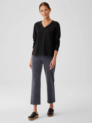 Eileen Fisher Tops & Tees | Organic Cotton Slub V-Neck Top Black - Women