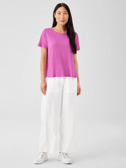 Eileen Fisher Tops & Tees | Organic Linen Jersey Crew Neck Tee Black - Women