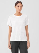 Eileen Fisher Tops & Tees | Organic Linen Jersey Crew Neck Tee White - Women