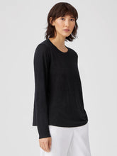 Eileen Fisher Tops & Tees | Organic Linen Jersey Crew Neck Top Black - Women