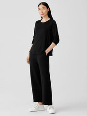 Eileen Fisher Tops & Tees | Organic Linen Jersey Crew Neck Top Black - Women