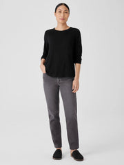 Eileen Fisher Tops & Tees | Organic Linen Jersey Crew Neck Top Black - Women