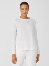 Eileen Fisher Tops & Tees | Organic Linen Jersey Crew Neck Top White - Women