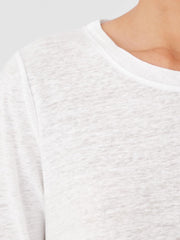 Eileen Fisher Tops & Tees | Organic Linen Jersey Crew Neck Top White - Women