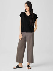 Eileen Fisher Tops & Tees | Organic Linen Jersey V-Neck Tee Black - Women