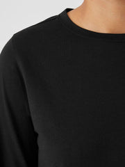 Eileen Fisher Tops & Tees | Organic Pima Cotton Jersey Round Neck Top Black - Women