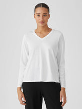 Eileen Fisher Tops & Tees | Organic Pima Cotton Jersey V-Neck Top White - Women