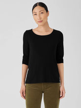 Eileen Fisher Tops & Tees | Ribbed Pima Cotton Blend Scoop Neck Top Black - Women