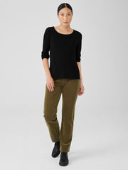 Eileen Fisher Tops & Tees | Ribbed Pima Cotton Blend Scoop Neck Top Black - Women