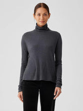 Eileen Fisher Tops & Tees | Ribbed Pima Cotton Blend Turtleneck Top Charcoal - Women