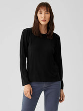 Eileen Fisher Tops & Tees | Stretch Silk Jersey Crew Neck Top Black - Women