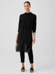 Eileen Fisher Tops & Tees | Stretch Silk Jersey Mock Neck Top Black - Women