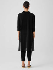 Eileen Fisher Tops & Tees | Stretch Silk Jersey Mock Neck Top Black - Women