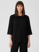 Eileen Fisher Tops & Tees | Variegated Rib Knit Crew Neck Long Top Black - Women
