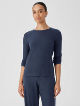 Eileen Fisher Tops & Tees | Variegated Rib Knit Crew Neck Top Ocean - Women