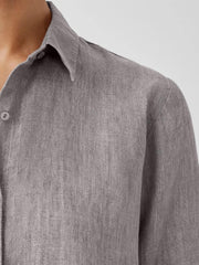 Eileen Fisher Tops & Tees | Washed Organic Linen Délavé Classic Collar Shirt Stone - Women