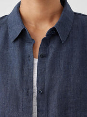 Eileen Fisher Tops & Tees | Washed Organic Linen Délavé Long Shirt Dusk - Women