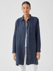 Eileen Fisher Tops & Tees | Washed Organic Linen Délavé Long Shirt Dusk - Women
