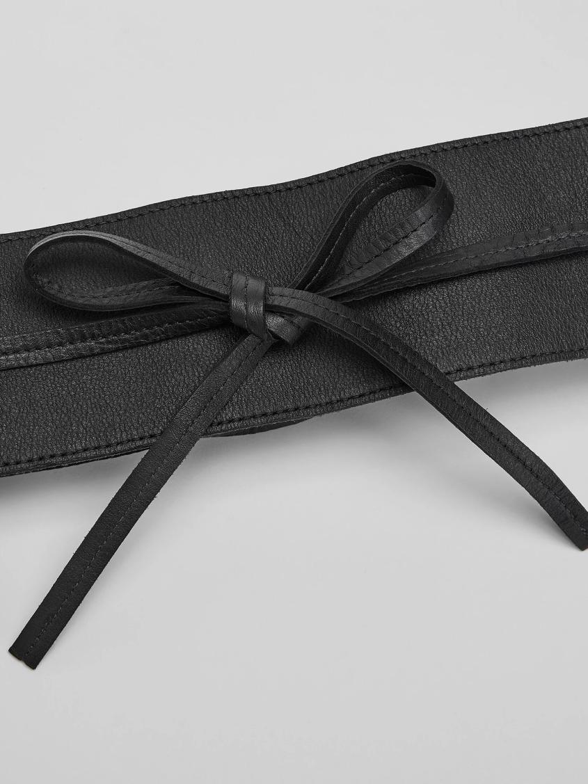 Eileen Fisher Accessories | Buttery Leather Wrap Belt Black - Women