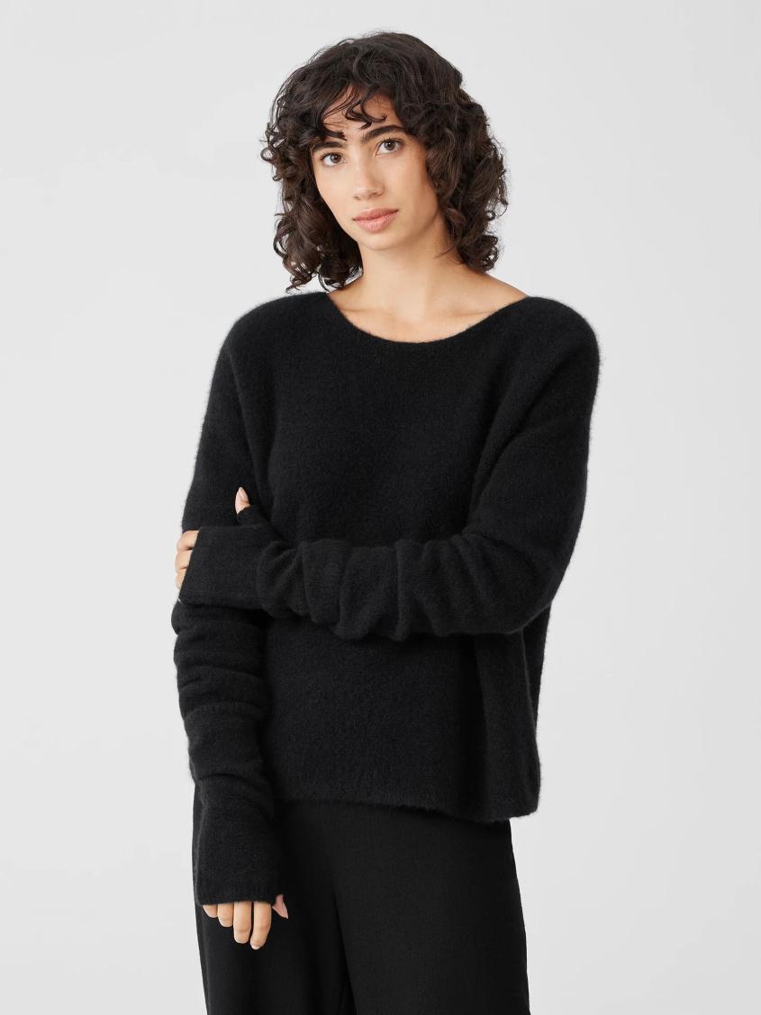 Eileen Fisher Accessories | Cashmere Silk Bliss Glovelettes Black - Women