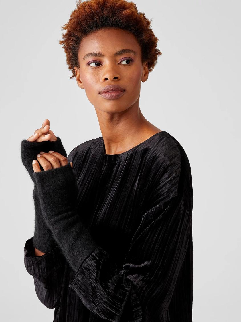 Eileen Fisher Accessories | Cashmere Silk Bliss Glovelettes Black - Women