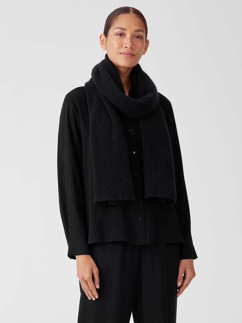 Eileen Fisher Accessories | Cashmere Silk Bliss Scarf Black - Women