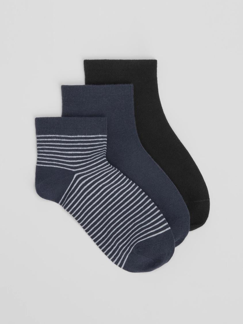 Eileen Fisher Accessories | Cotton Ankle Sock 3-Pack Ocean - Women