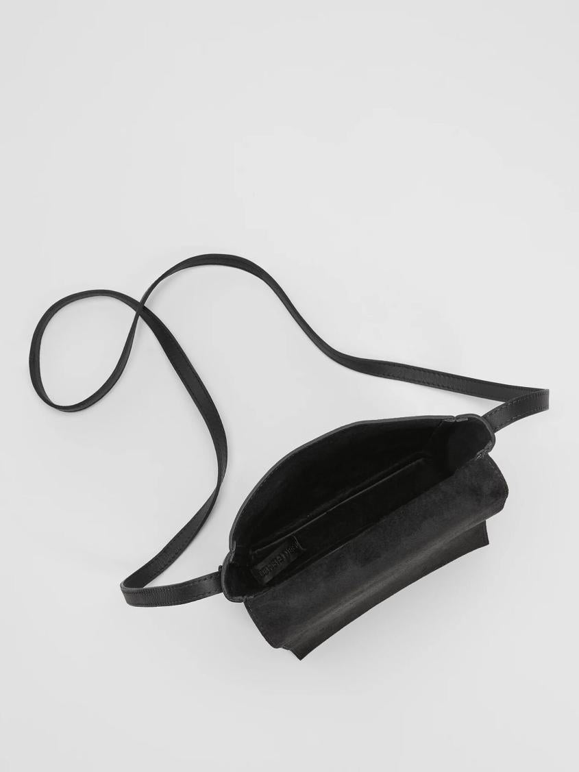 Eileen Fisher Accessories | Italian Leather Square Crossbody Bag Black - Women