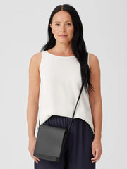 Eileen Fisher Accessories | Italian Leather Square Crossbody Bag Black - Women