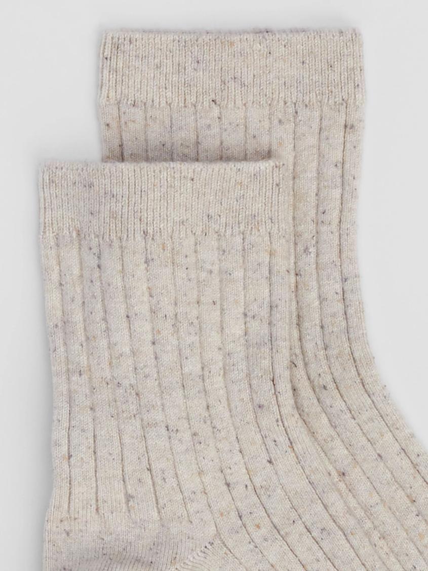 Eileen Fisher Accessories | Speckle Rib Quarter Crew Sock Natural - Women