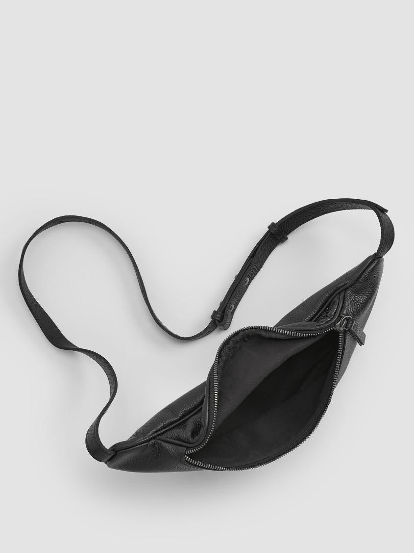 Eileen Fisher Accessories | Textured Italian Leather Belt Bag Black - Women