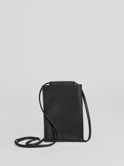 Eileen Fisher Accessories | Textured Italian Leather Phone Pouch Black - Women