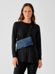 Eileen Fisher Accessories | Waste No More Crossbody Denim Chest Bag Indigo - Women
