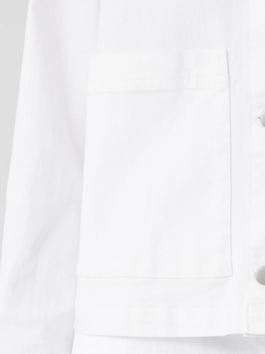 Eileen Fisher Denim | Organic Cotton Denim Classic Collar Jacket White - Women