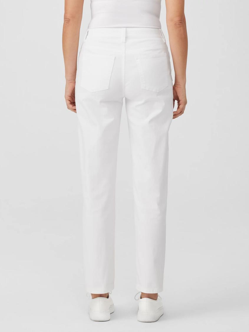Eileen Fisher Denim | Organic Cotton Denim High-Waisted Jean White - Women