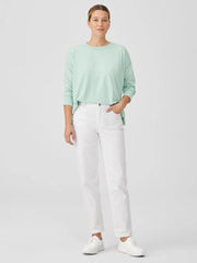 Eileen Fisher Denim | Organic Cotton Denim High-Waisted Jean White - Women