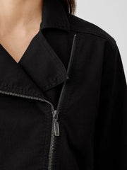 Eileen Fisher Denim | Organic Cotton Denim Notch Collar Jacket Black - Women
