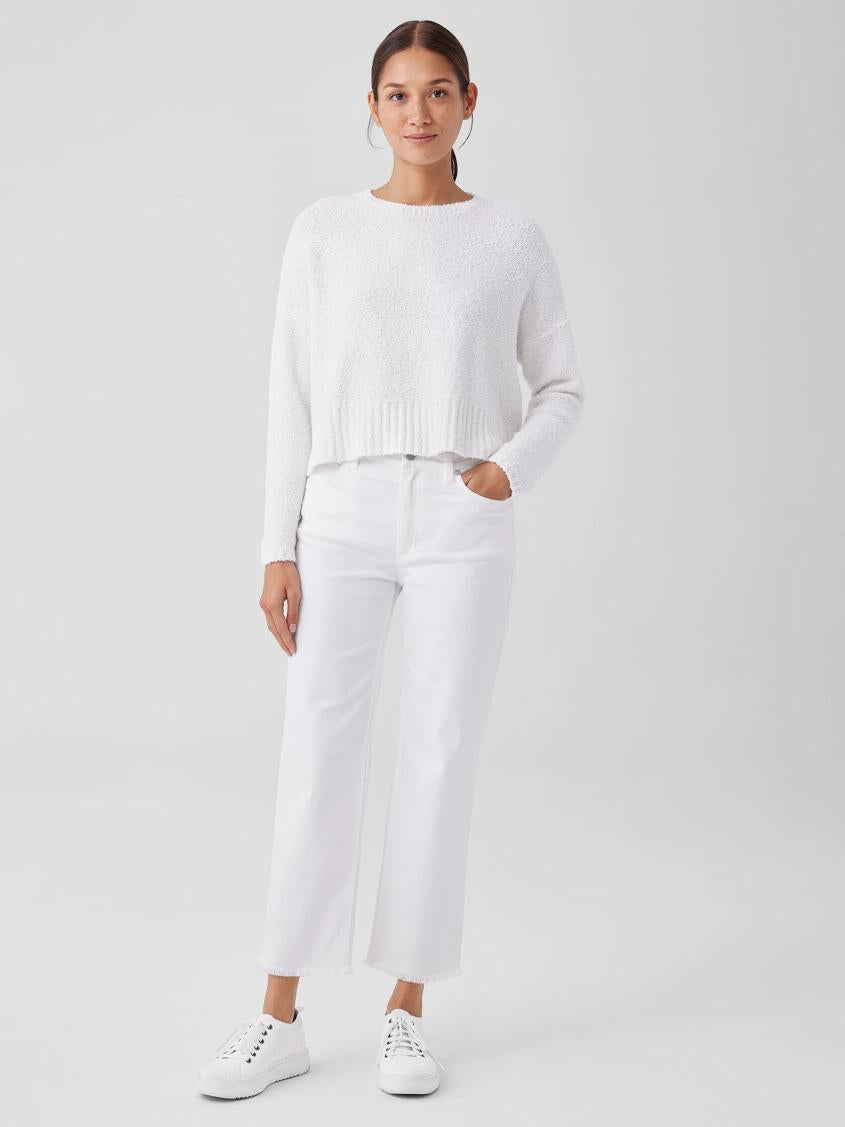 Eileen Fisher Denim | Organic Cotton Denim Straight Jean White - Women