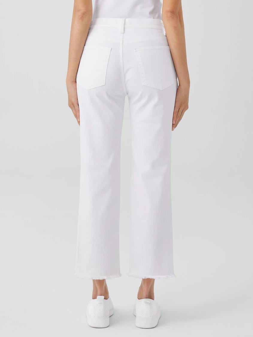 Eileen Fisher Denim | Organic Cotton Denim Straight Jean White - Women