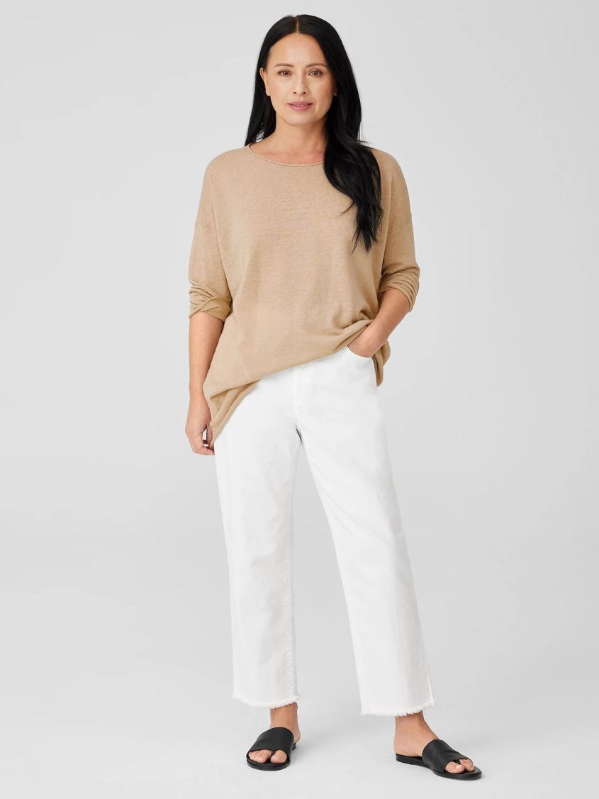 Eileen Fisher Denim | Organic Cotton Denim Straight Jean White - Women