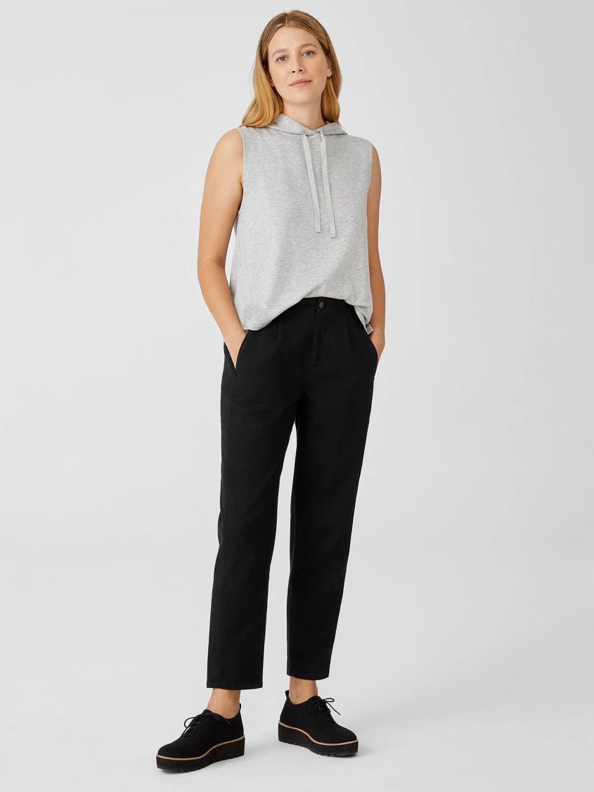 Eileen Fisher Denim | Organic Cotton Denim Tapered Pant Black - Women