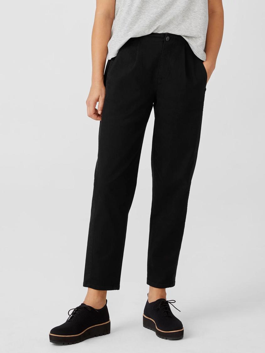 Eileen Fisher Denim | Organic Cotton Denim Tapered Pant Black - Women
