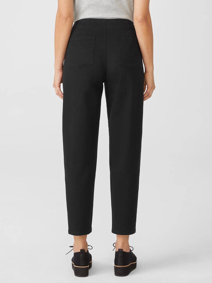 Eileen Fisher Denim | Organic Cotton Denim Tapered Pant Black - Women