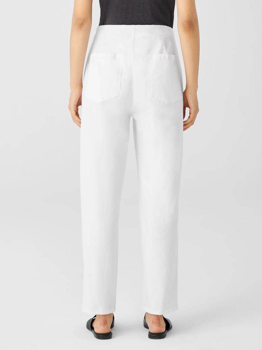 Eileen Fisher Denim | Organic Cotton Denim Tapered Pant White - Women