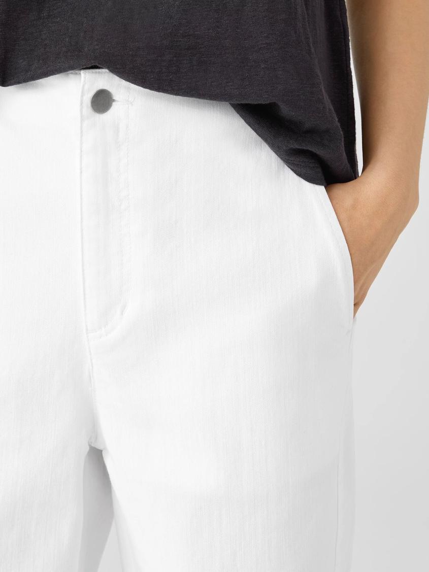 Eileen Fisher Denim | Organic Cotton Denim Tapered Pant White - Women