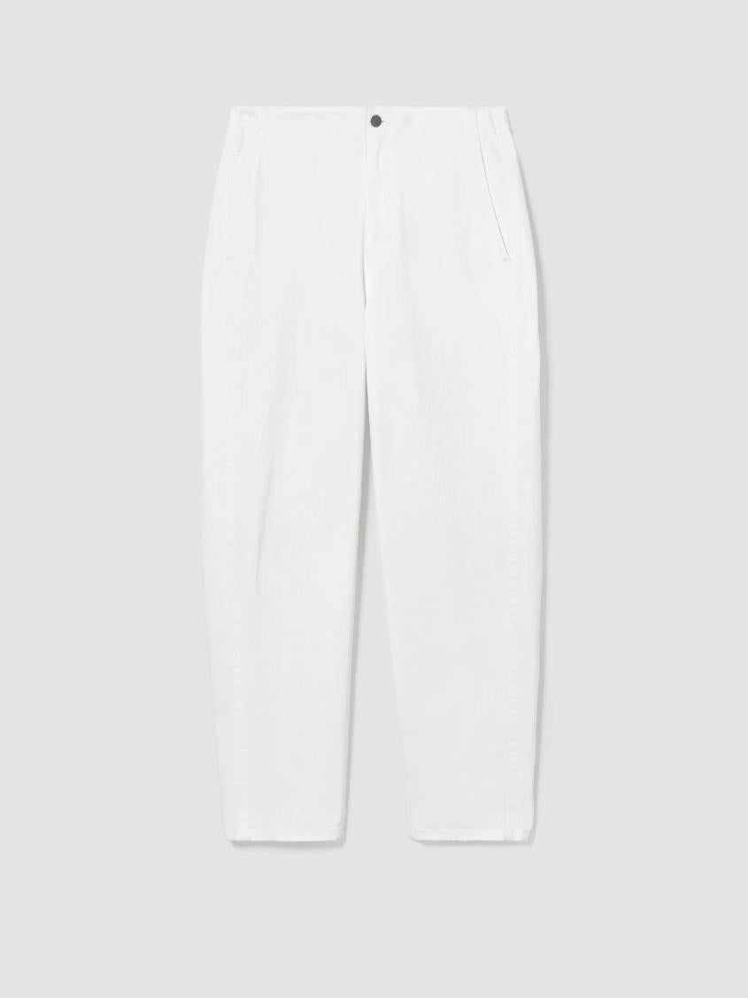 Eileen Fisher Denim | Organic Cotton Denim Tapered Pant White - Women