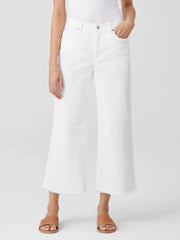 Eileen Fisher Denim | Organic Cotton Denim Wide-Leg Jean White - Women