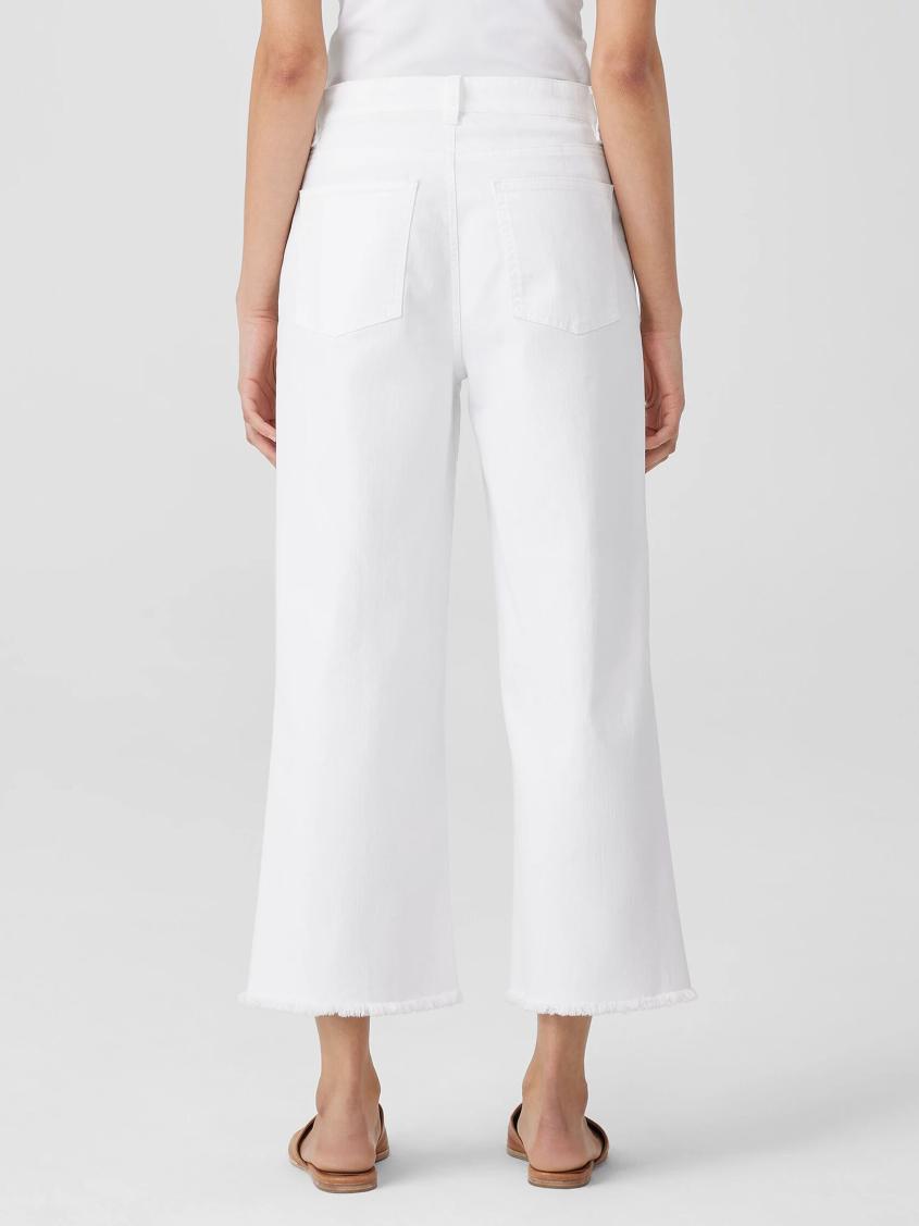 Eileen Fisher Denim | Organic Cotton Denim Wide-Leg Jean White - Women