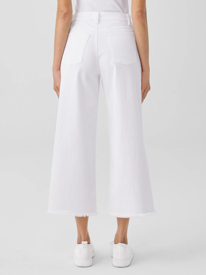 Eileen Fisher Denim | Organic Cotton Denim Wide-Leg Jean White - Women